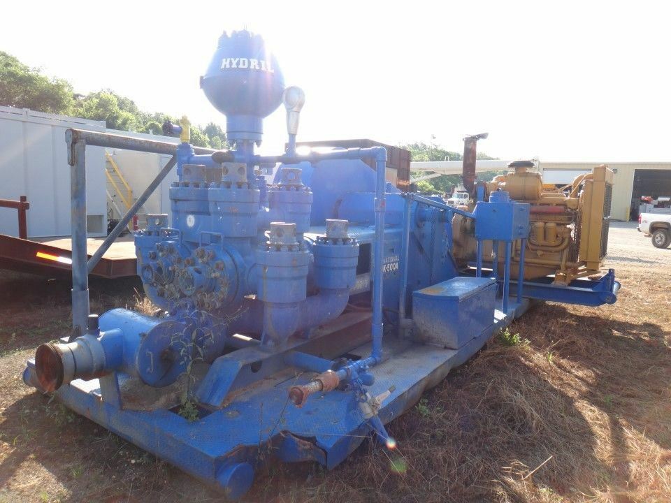 Skid Mounted National K500-A Duplex Mud Pump