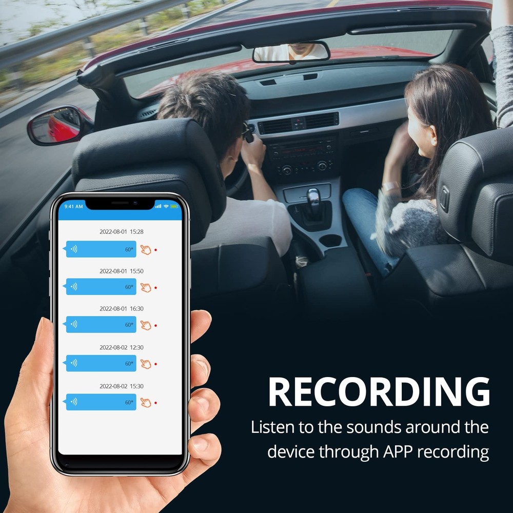 Mini OBD GPS Tracker for Vehicle, OBDⅡ 16PIN Real-time Tracking Device, Multi...