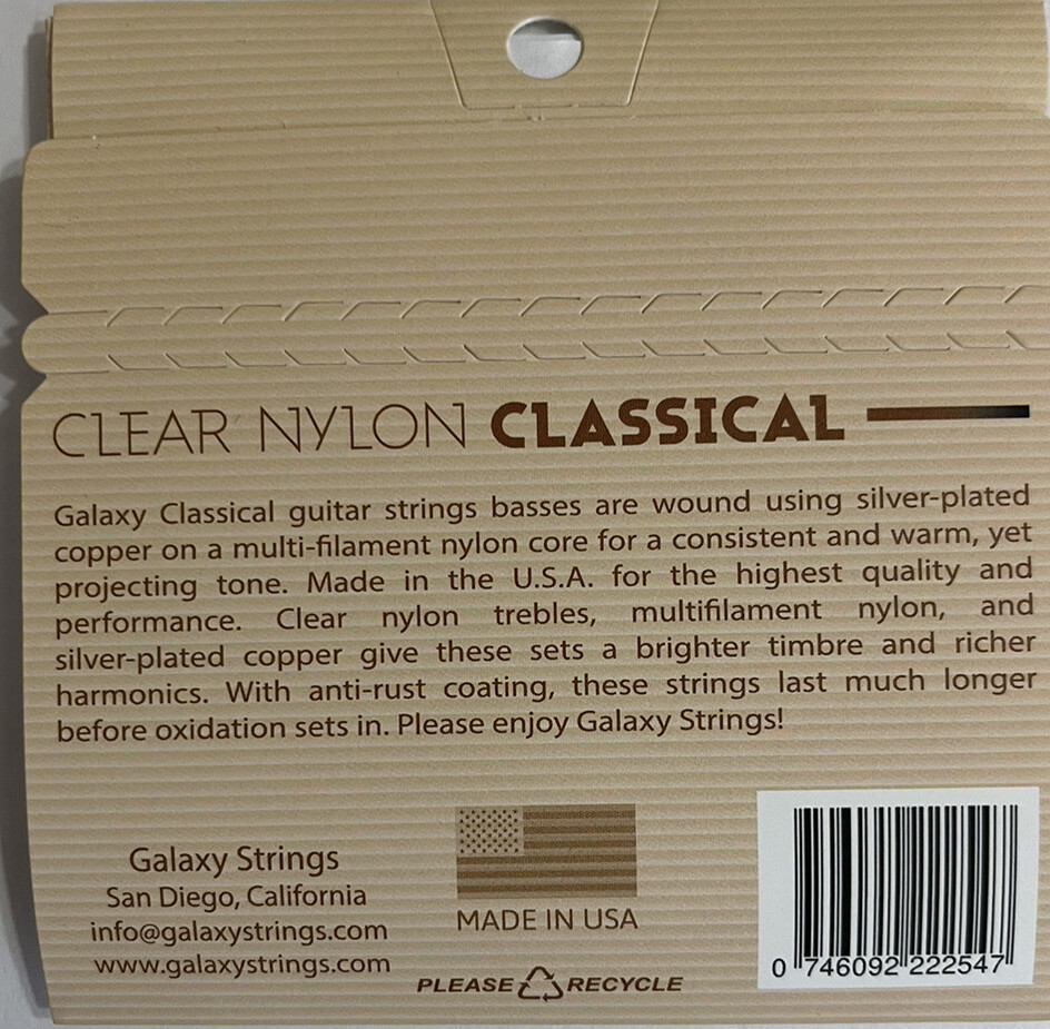 Galaxy Classical guitar strings normal tension.