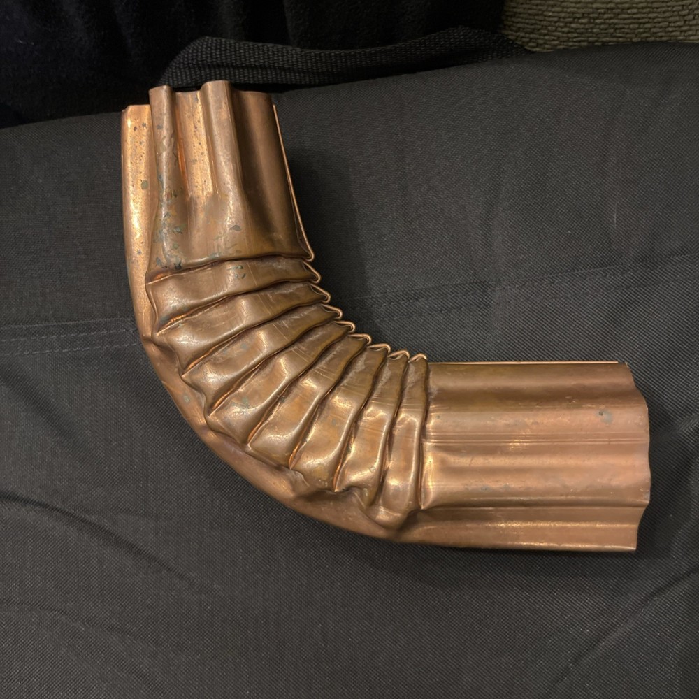 Solid Copper House Gutter Drain Pipe Downspout 90* Elbow 16 Oz 3" New