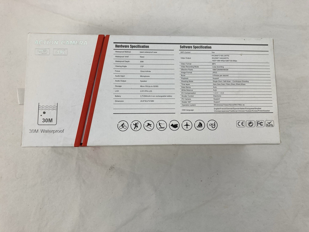 Explorer Action Camera 4k | 30M waterproof