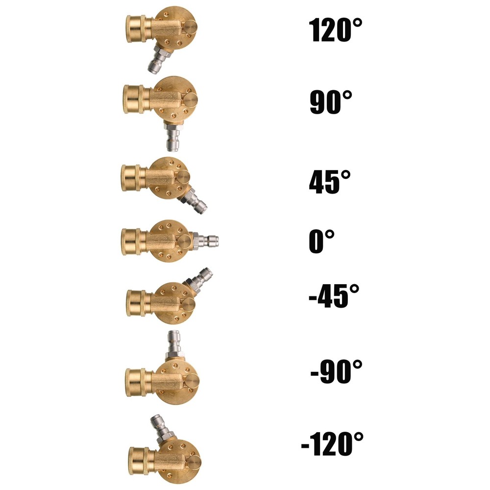 Pressure Washer Pivoting Coupler, 1/4” Quick Connect Gutter Cleaner Attachmen...