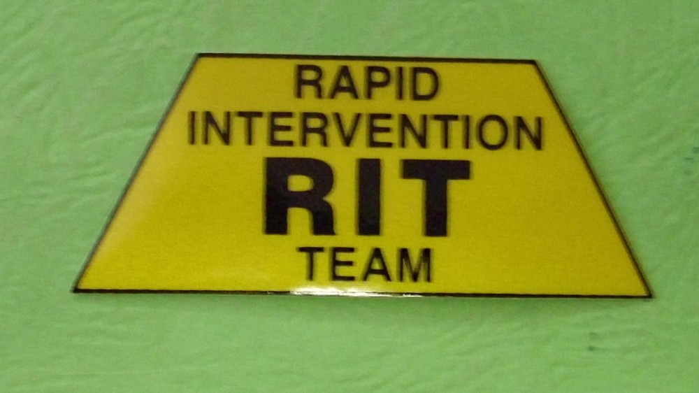 (RIT) RAPID INTERVENTION TEAM YELLOW REFLECTIVEDECAL STICKER