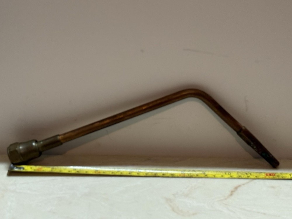 Vintage Cutting Torch Tip Angled 12” Copper Brass