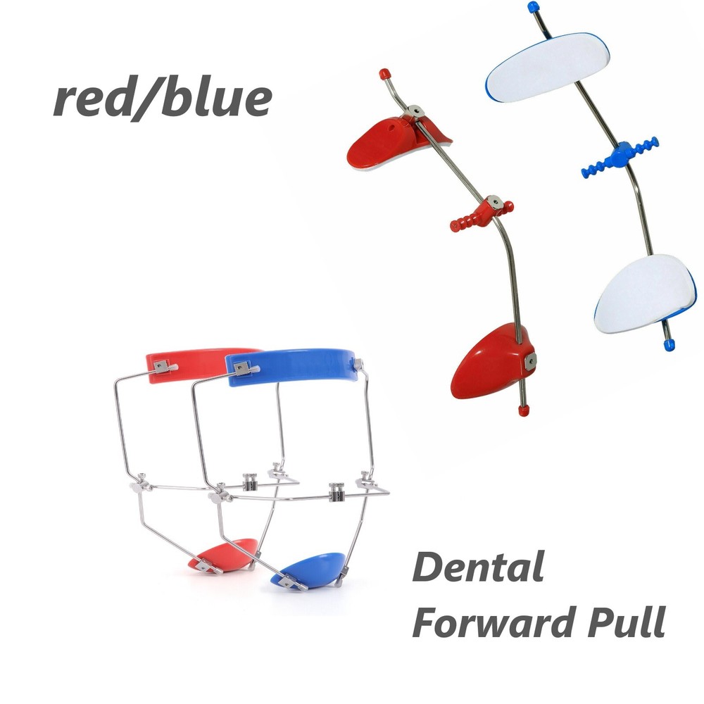 Red/Blue Dental Adjustable Reverse Forward Pull Headgear Double/Single Lever
