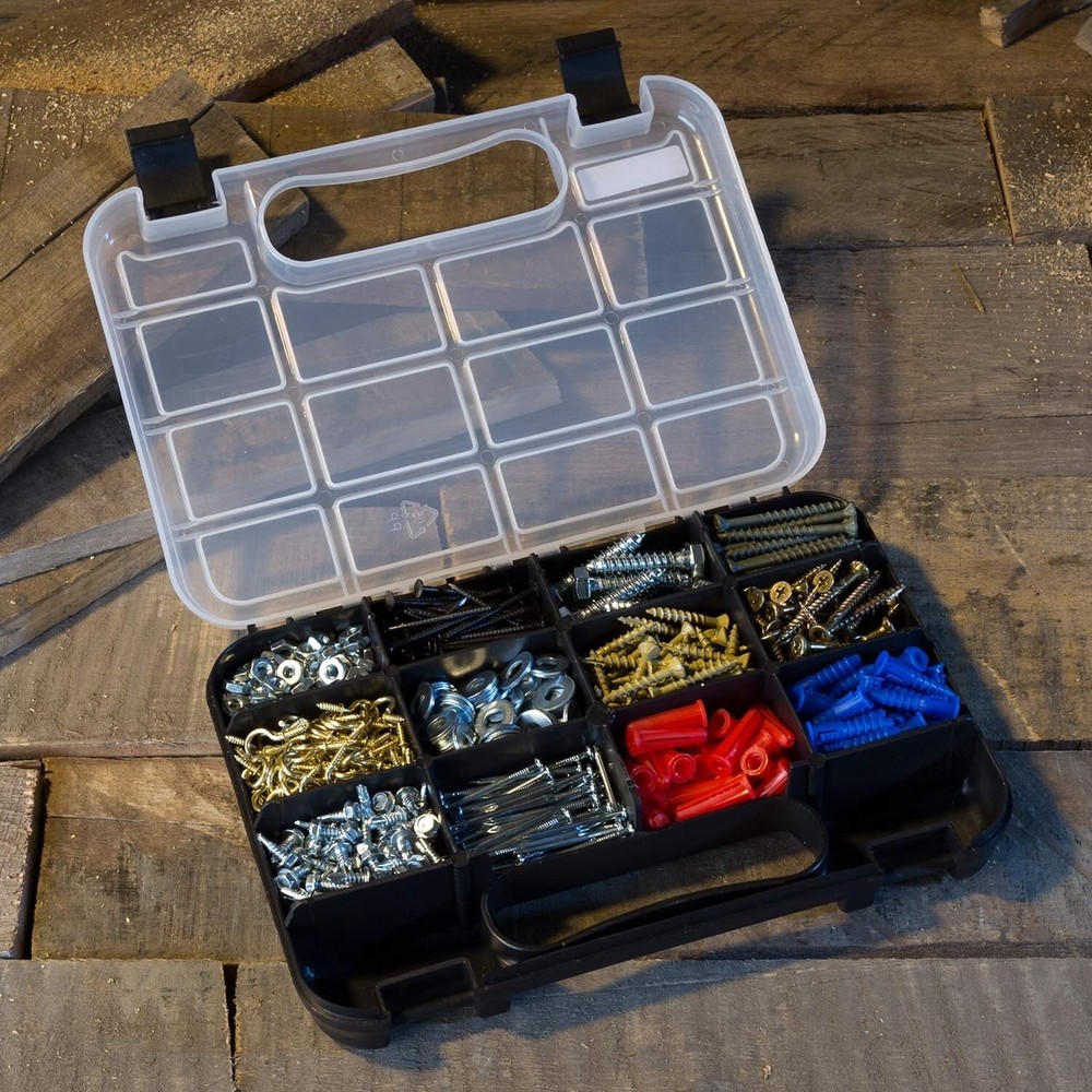 Multi-Functional Portable Organizer with 14 Compartments for Beads, Tools & More