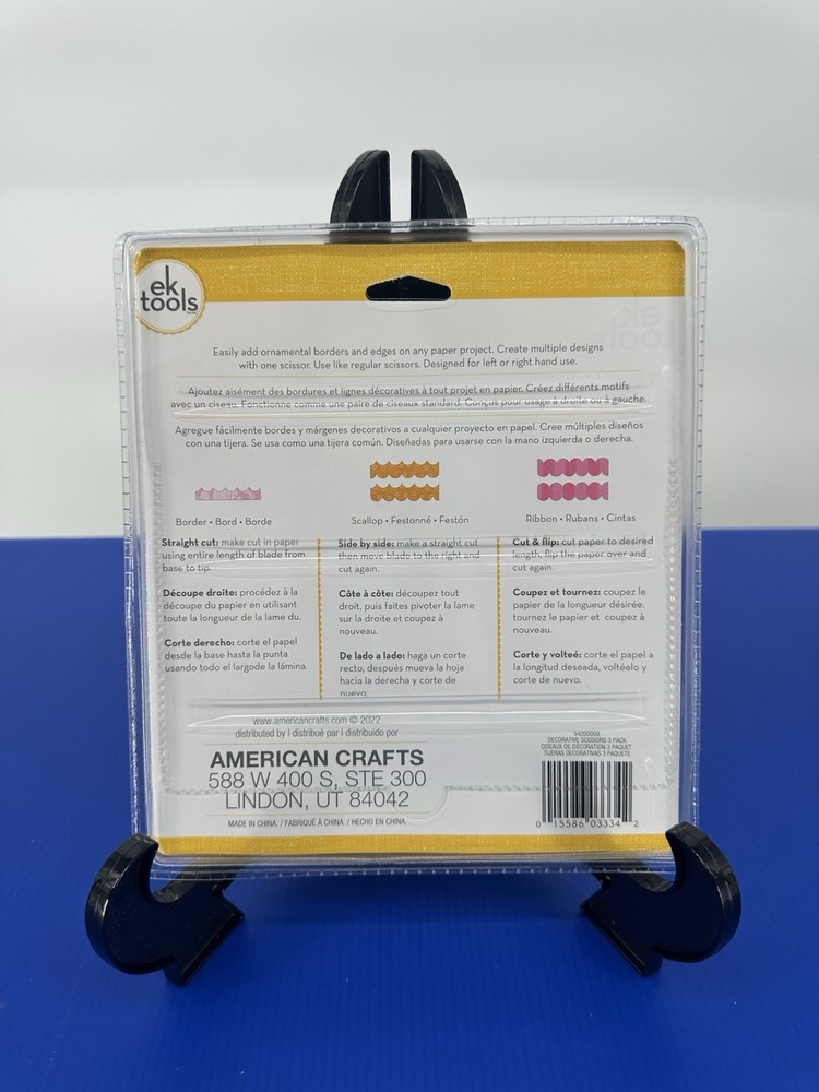 EK Tools Decorative Scissors 3 Piece New