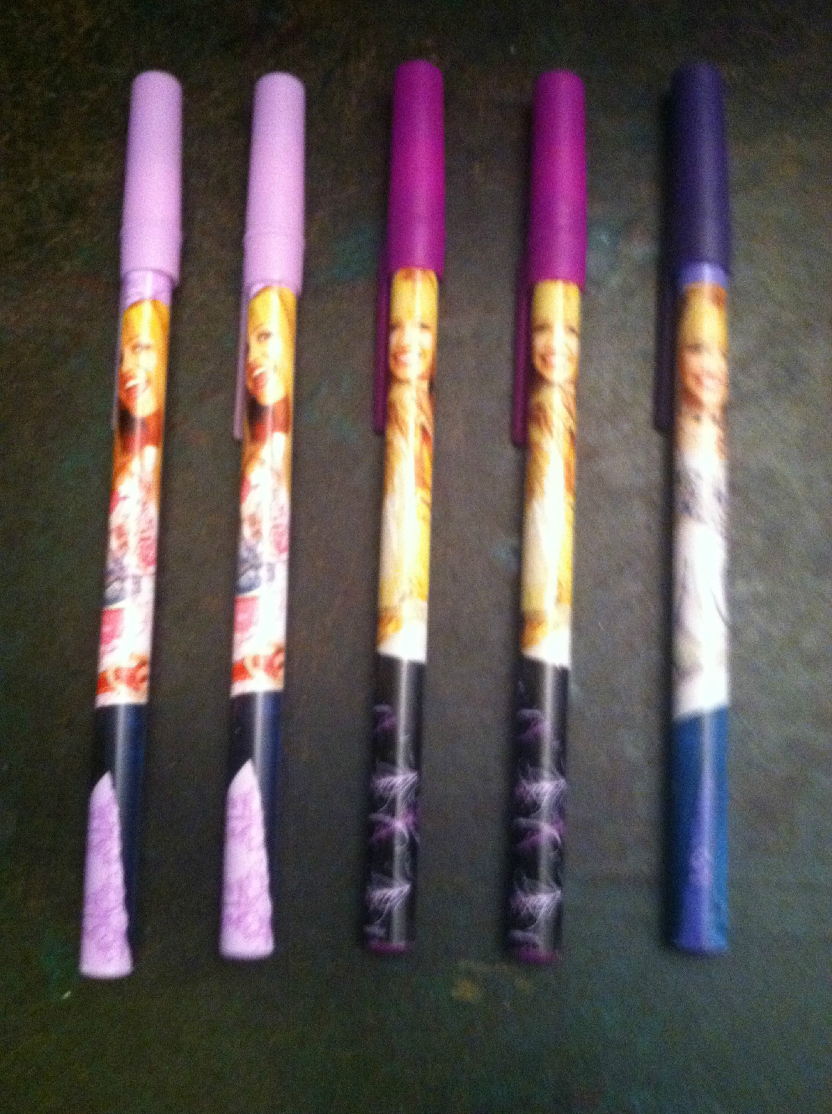 Disney Hannah Montana Office Supplies 5 Pack Pens 3 prints