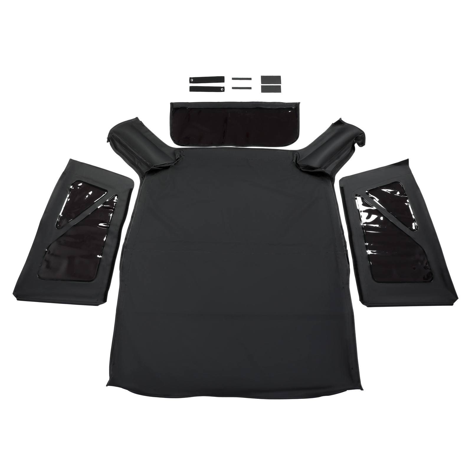 For Jeep Wrangler JK 2 Door 2007-2018 Soft Top + Tinted Zippered Rear Windows