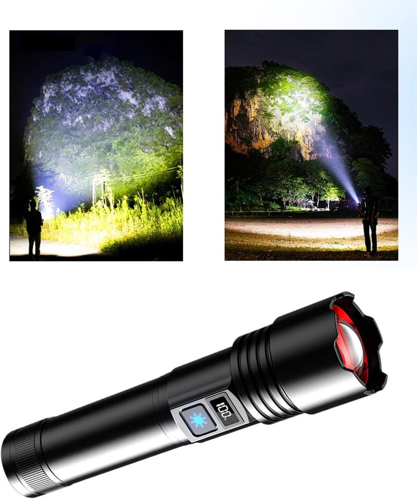 Rechargeable Waterproof Flashlight High Lumens 5 Modes LED Flashlight