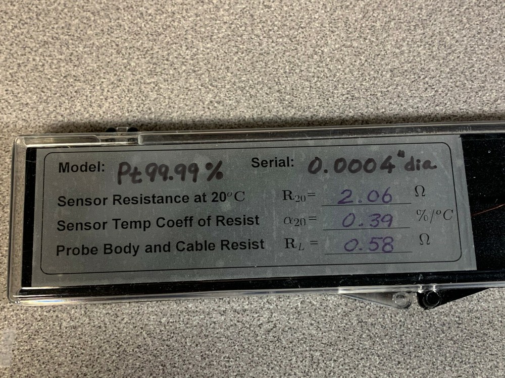 Custom-designed 10 micrometer hot-wire Subminiature Probe for Thermal Anemometry