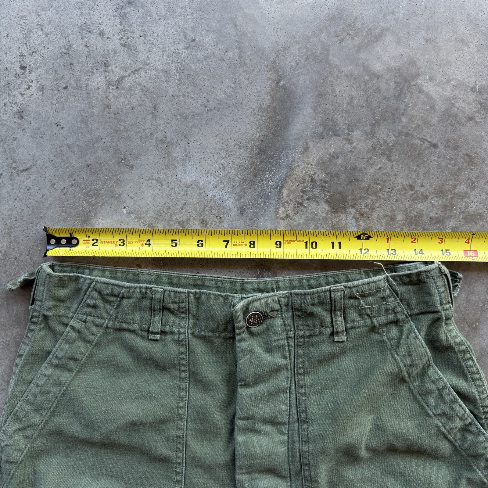 VTG 50s Korean War OG-107 13 Star Button Fly Pants 29 X 27