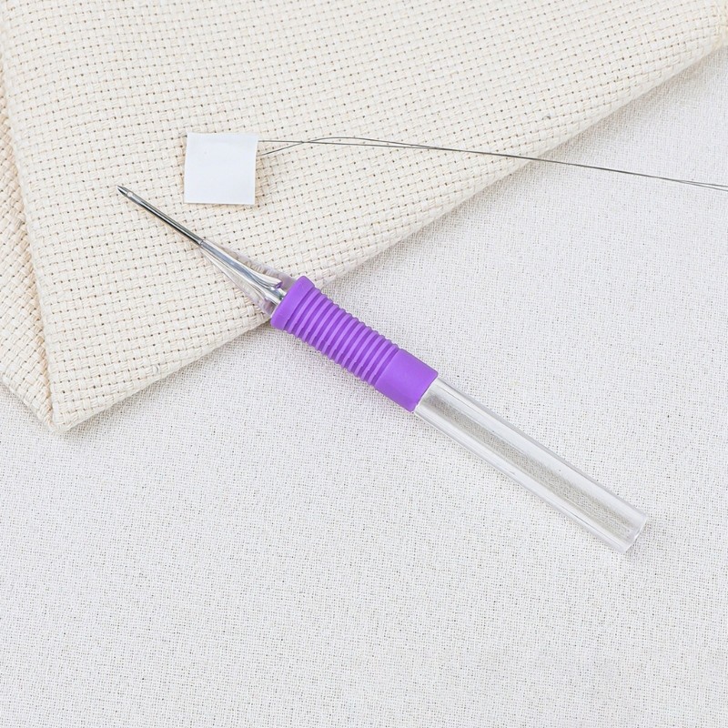5Pcs Punching Needle Embroidery Pen with Threader Beginner Punching Needle Tool