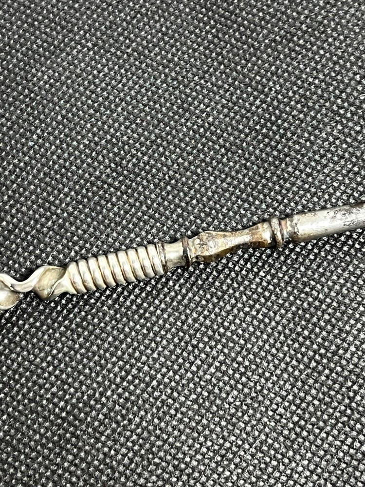 Antique Whiting Sterling Silver Buttonhook Twist Handle Victorian Dressing Tool