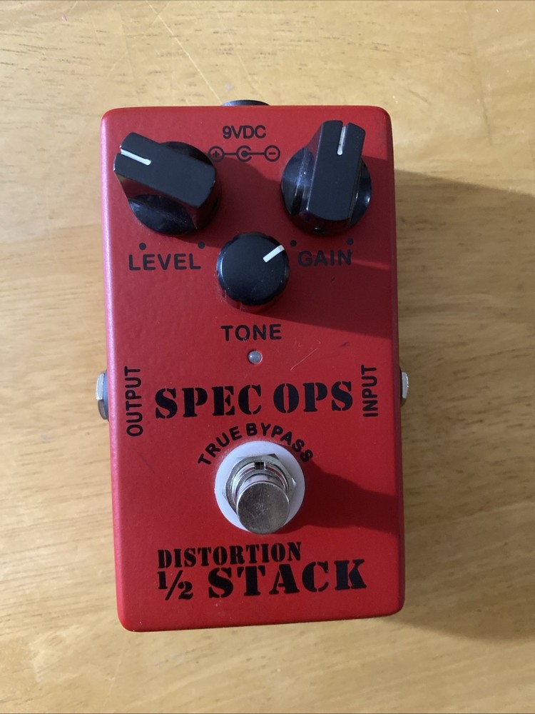 SPEC OPS Distortion 1/2 Stack Guitar Pedal • Mini Amp Stack • Distortion Effect