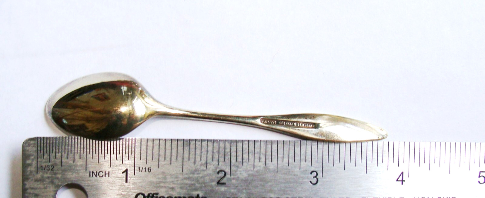 Frigast Denmark Box Set of 6 Sterling Silver Guilloche Enamel Demitasse Spoons