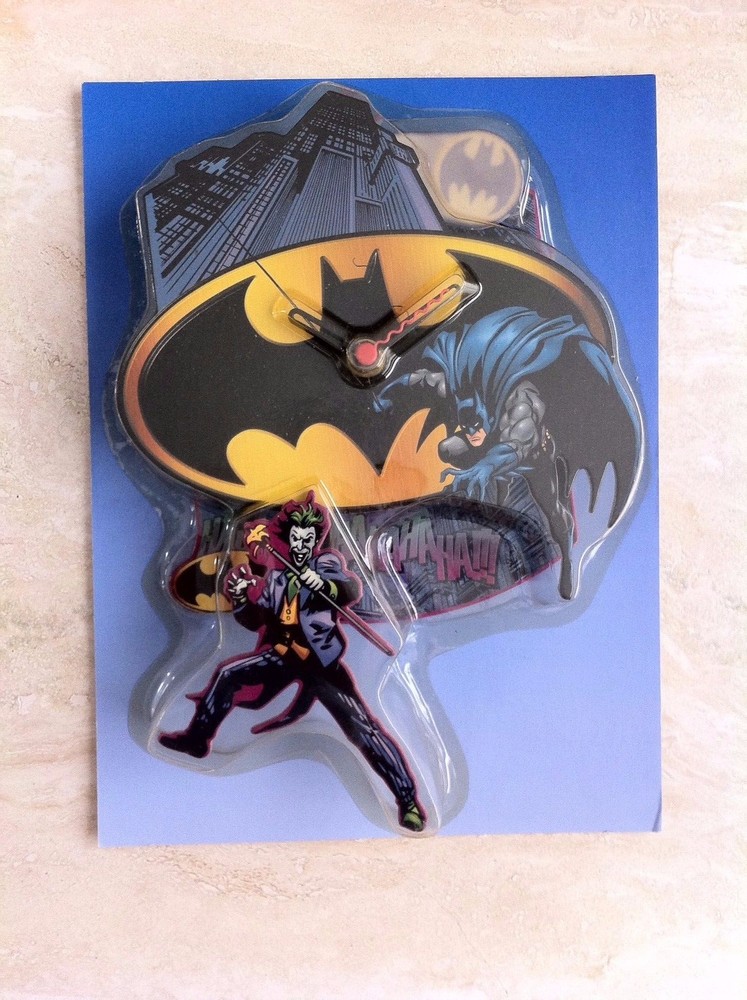 DC COMICS BATMAN & JOKER PENDULUM WALL CLOCK - NEW IN ORIGINAL PACKAGING