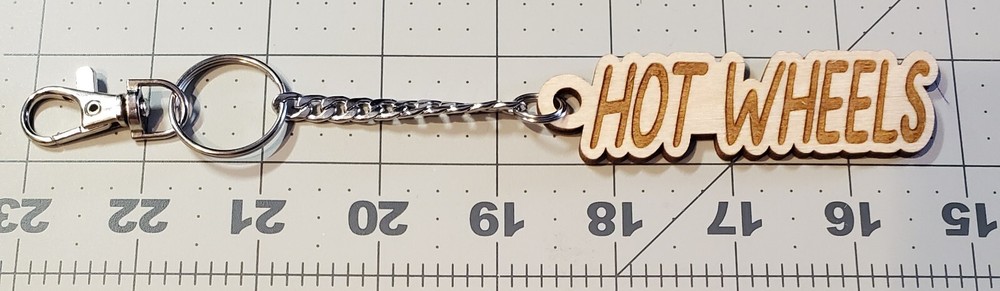 HOT WHEELS KEYCHAIN WITH HARDWARE - HANDMADE