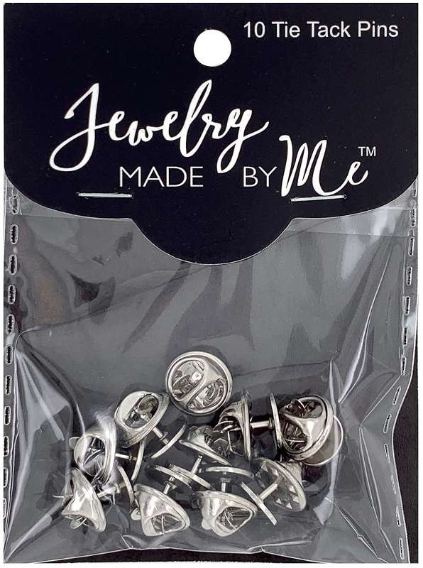 Tie Tack Pin Back 10/Pkg Silver