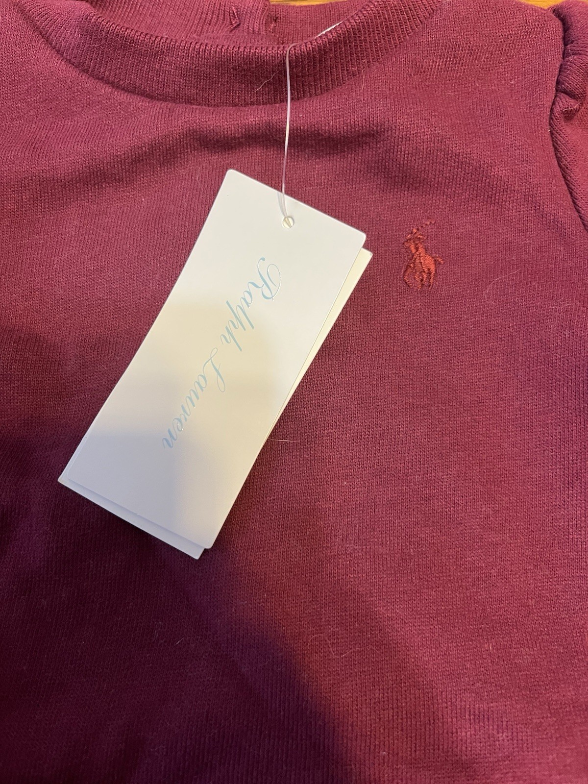 Polo Ralph Lauren Floral Fleece Sweatshirt Dress Baby Girl Size 6 Months NEW