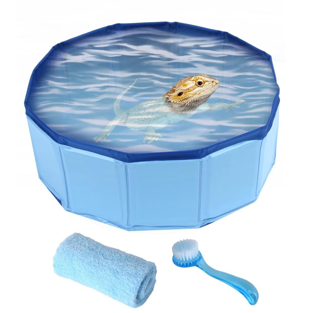 Foldable Bearded Dragon Bathtub, Pool, Blue