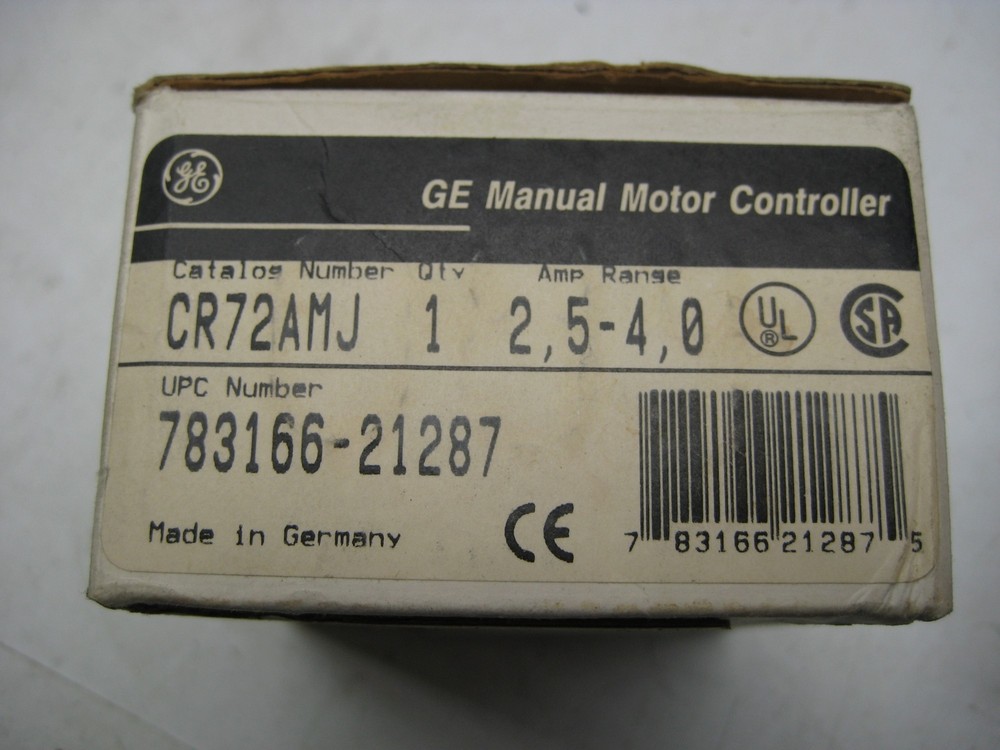 GENERAL ELECTRIC CR72AMJ MOTOR CONTROLLER NSMP