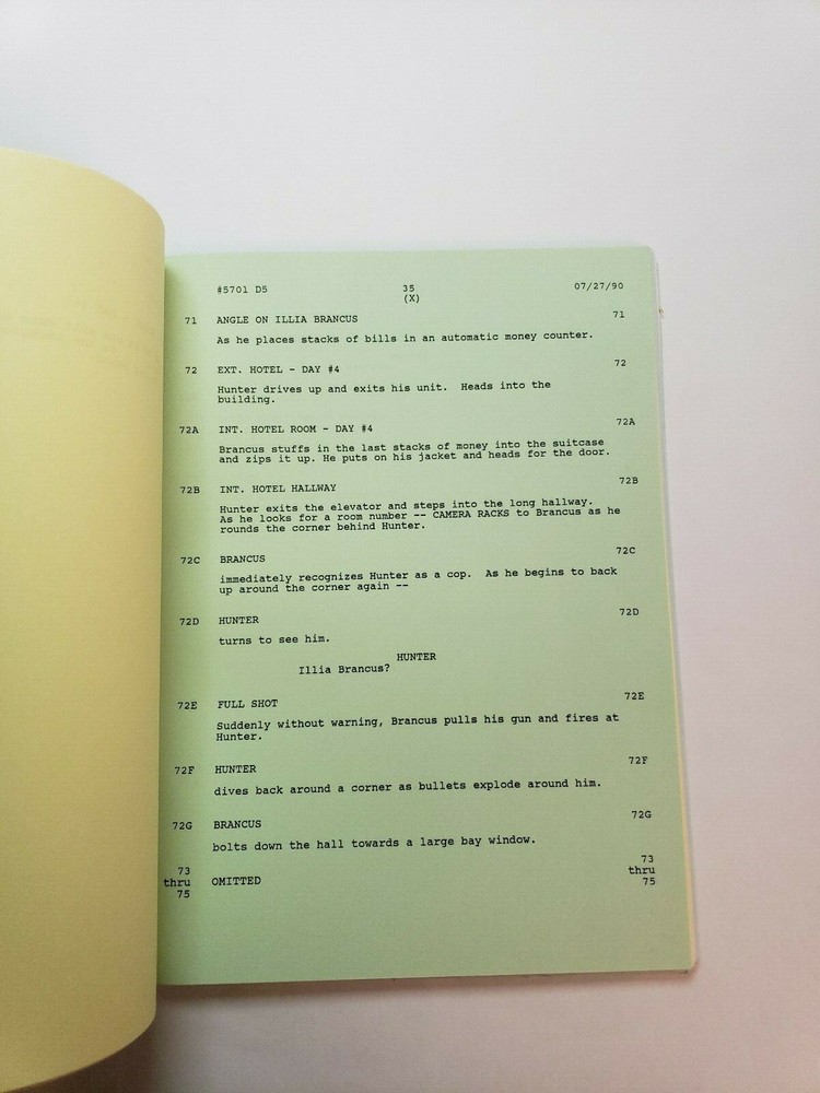HUNTER / Mark Lisson 1990 TV Script, Fred Dryer "Deadly Encounters: Part 1"