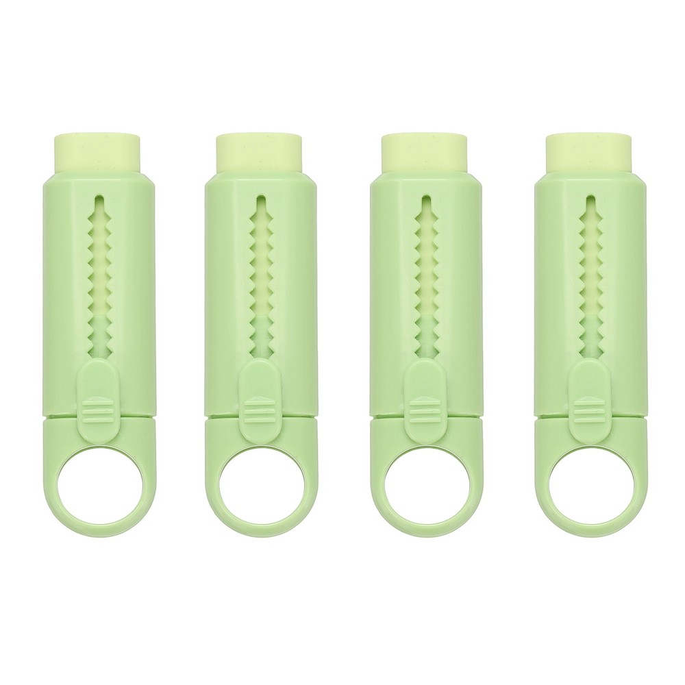 4 Pack Erasers, Pencil Erasers Large Eraser Push Pull Cute Soft, Cyan TPE