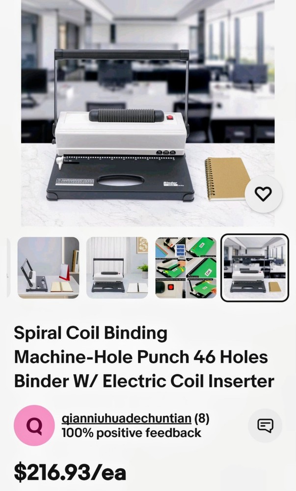 Kohl's 15 Sheet Punching 500 Sheets Binding Coil (Spiral) Binding Machine