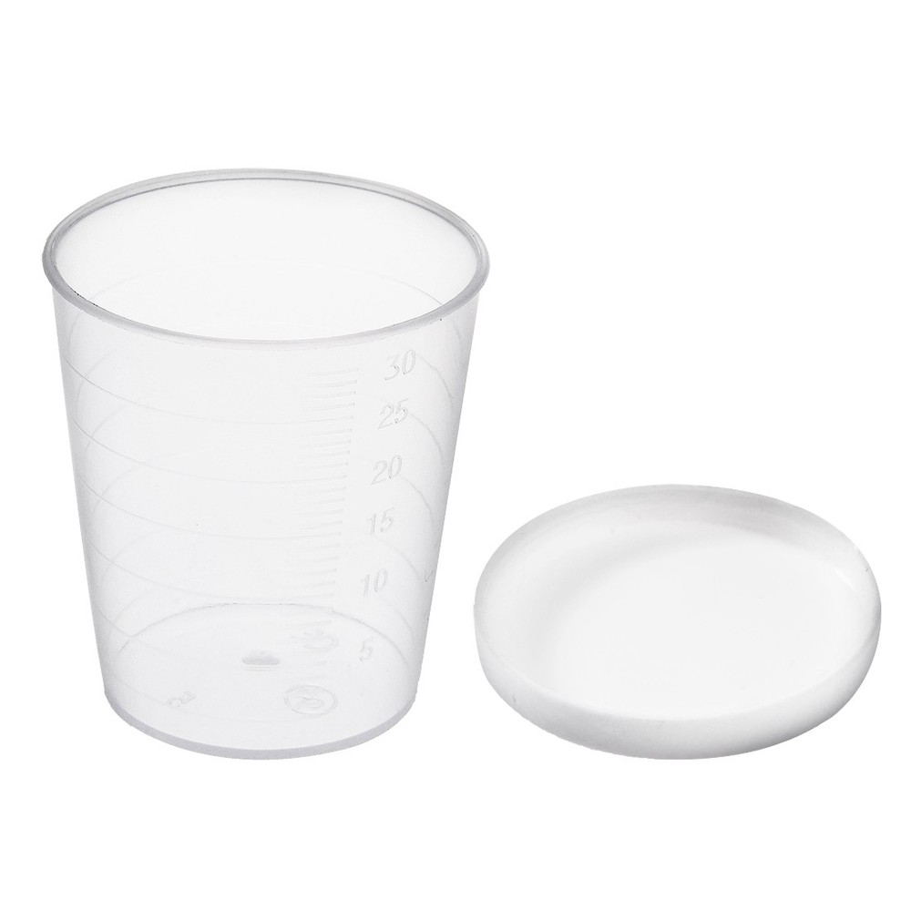 Kitchen Laboratory 30mL Clear Plastic Graduated Measuring Cup w Cap