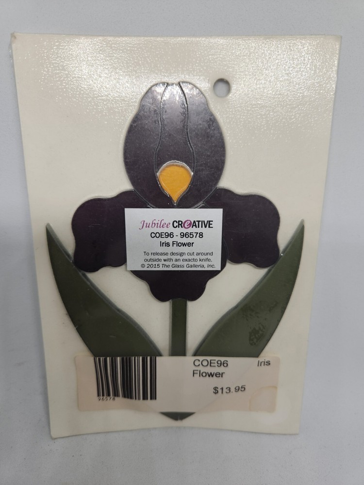 COE 96 Iris Flower Fusible Pre Cut