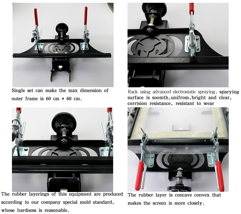 4 Color Screen Printing Kit Adjustable Printer Exposure Flash Dryer Stretcher