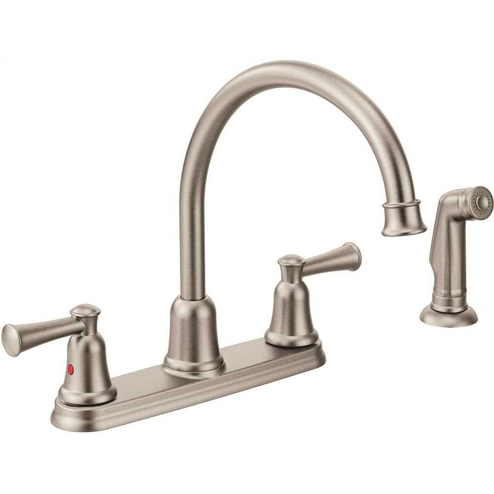 Capstone 2-Handle Side Sprayer Kitchen Faucet in Classic Stainless