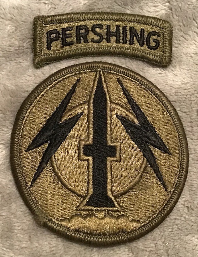 US Army 56th Field Artillery Command Patch & Tab Insignia Subdued Olive Drab