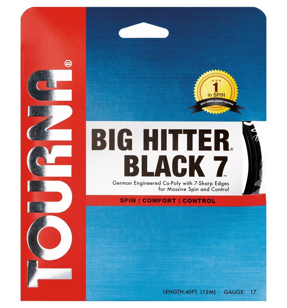 Big Hitter Black7 Ultimate Spin Polyester Tennis String 17g set
