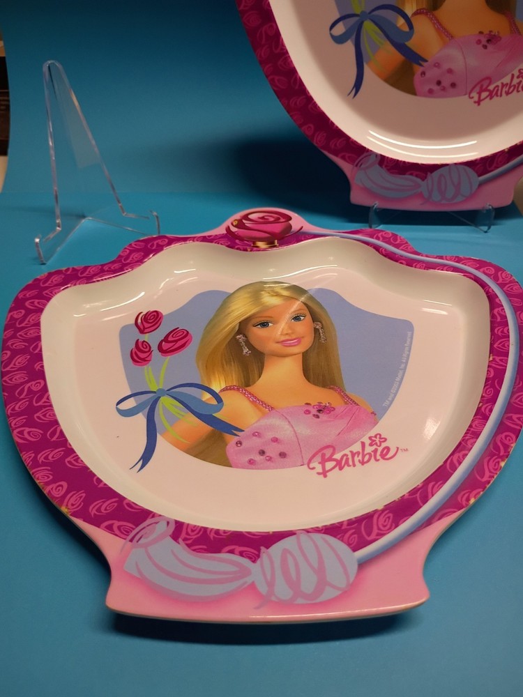 (2) Vintage Barbie plates