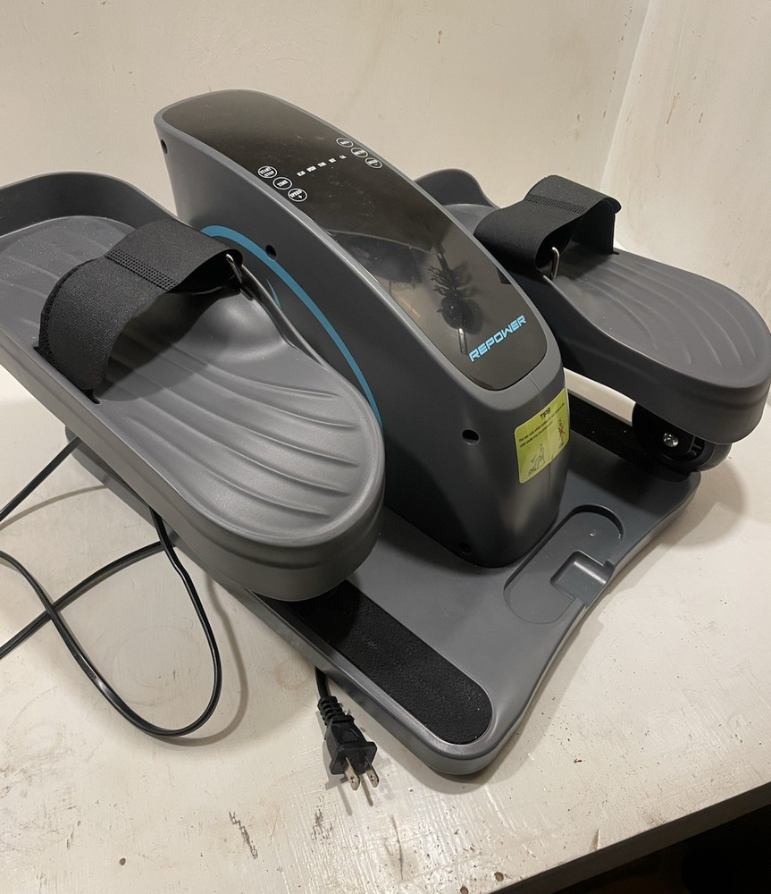 REPOWER Stepper with LCD Display, Non-slip Footplates, Adjustable Height, Gray