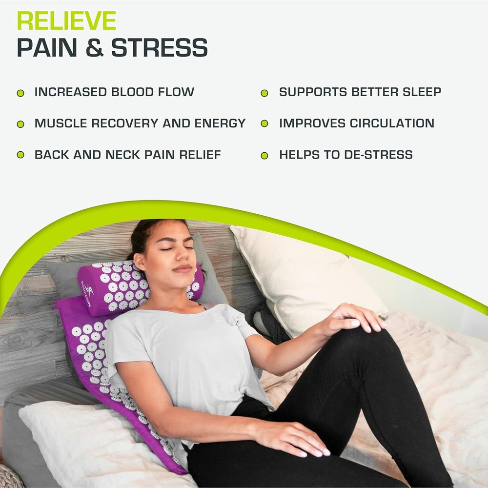 ProsourceFit Acupressure Mat Pillow Set Therapy