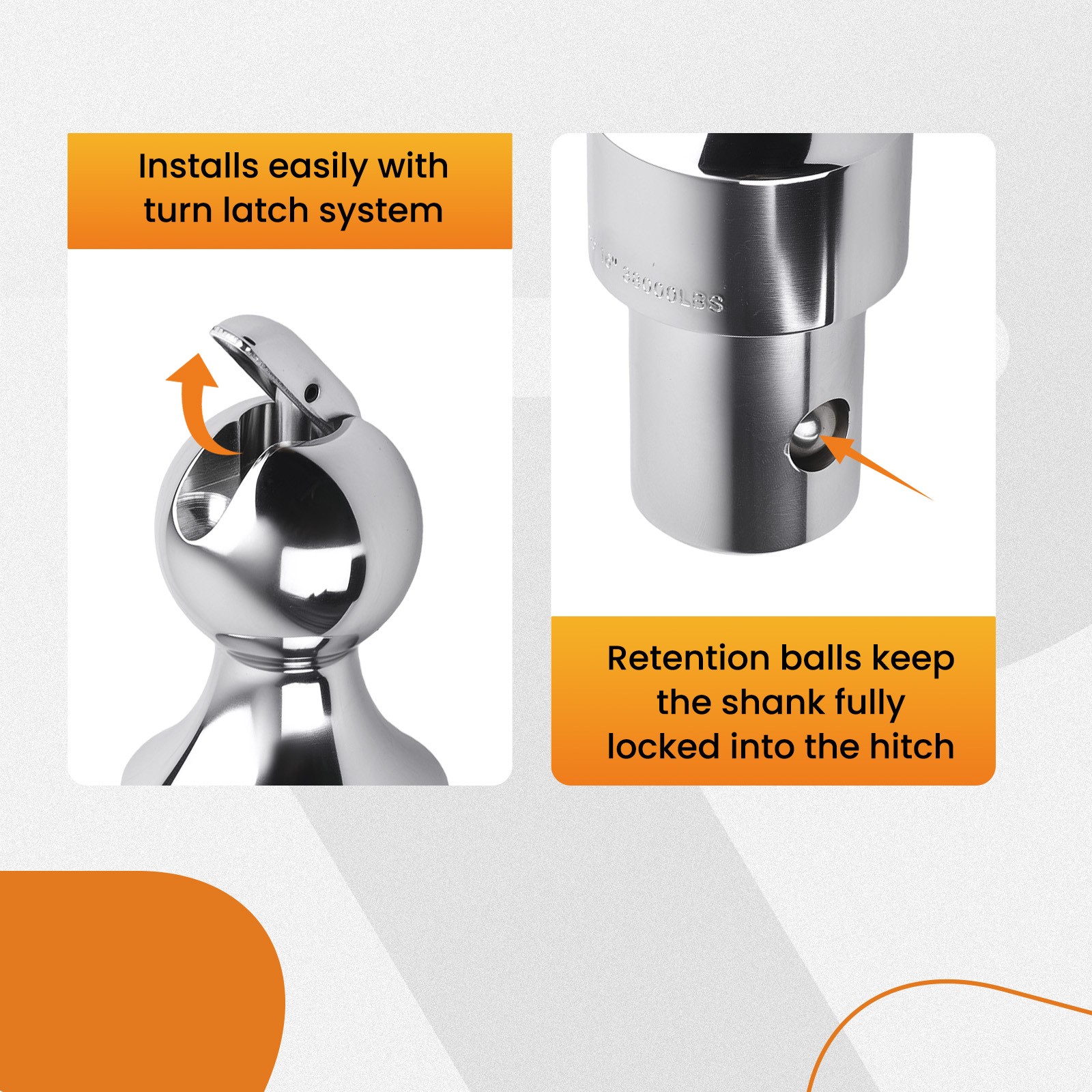 38K Rated Gooseneck Ball Kit for RAM 2500/3500 2013-2024 with Storage Box