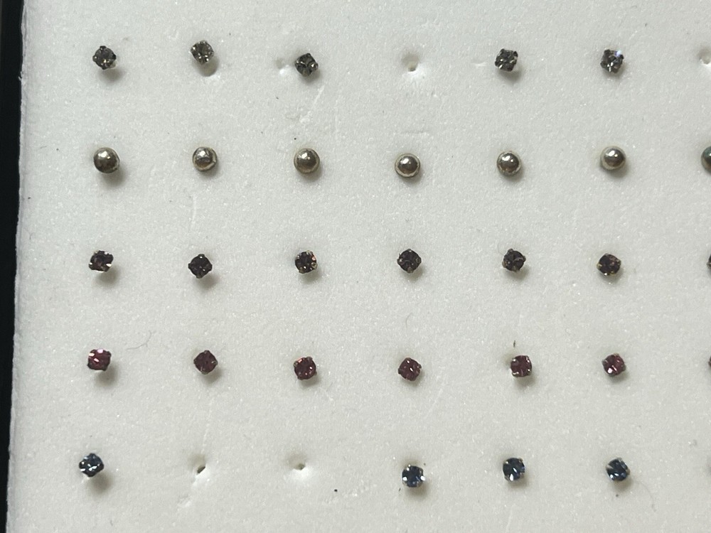 .925 Sterling Silver Nose Studs, (Small Tiny ) ~