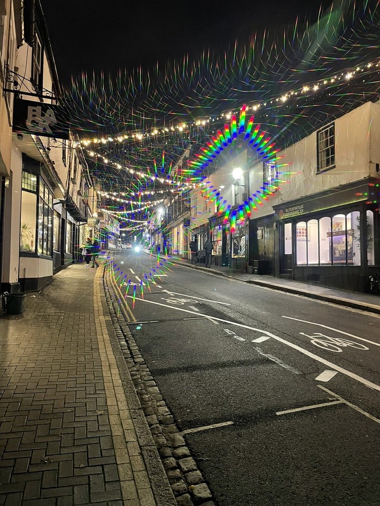 Diffraction Square Filter For Use With Mobile Phones Rainbow