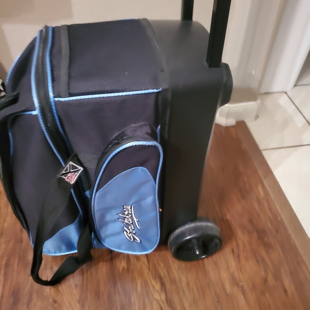 Bowling Balls (2) Ebonite Maxim & Brunswick T-Zone with Strike Force Rolling Bag