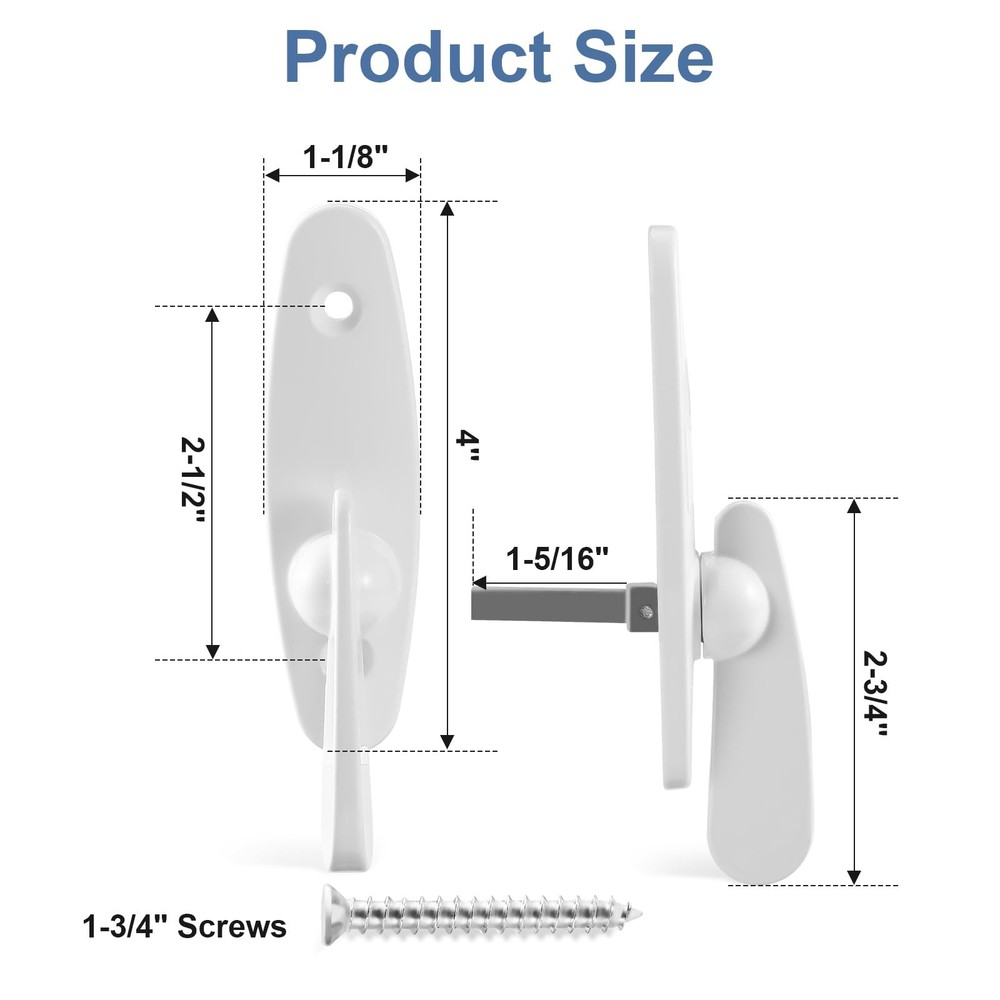 2573609 Sliding Door Lock Replacement for Andersen Gliding 1 Pack, White