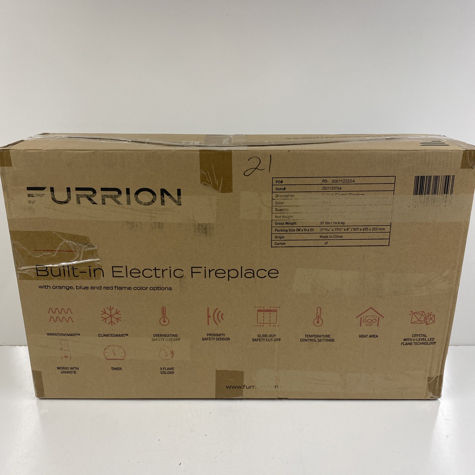 FURRION 30” Built In Electric Fireplace Kit Black FF30SC15A-BL RV Camper Remote