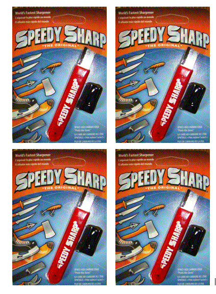 "The Original" Speedy Sharp Carbide Sharpener, Knife Sharpener, red (4 pack)