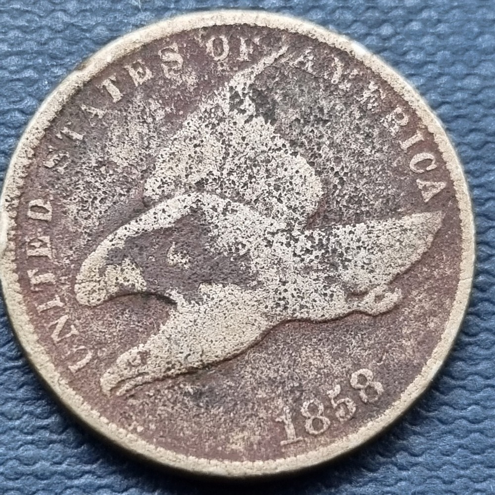 1858 Flying Eagle Cent 1c Circulated Details #70389