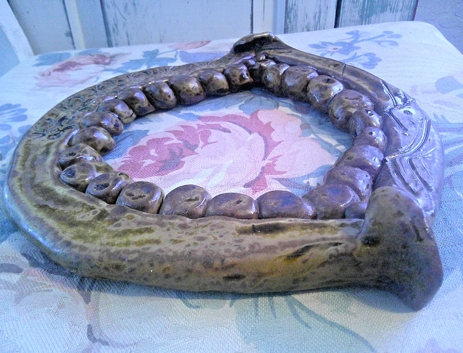 John Glick Plum Tree Pottery Mid Century Modern Hanging Wall Mirror