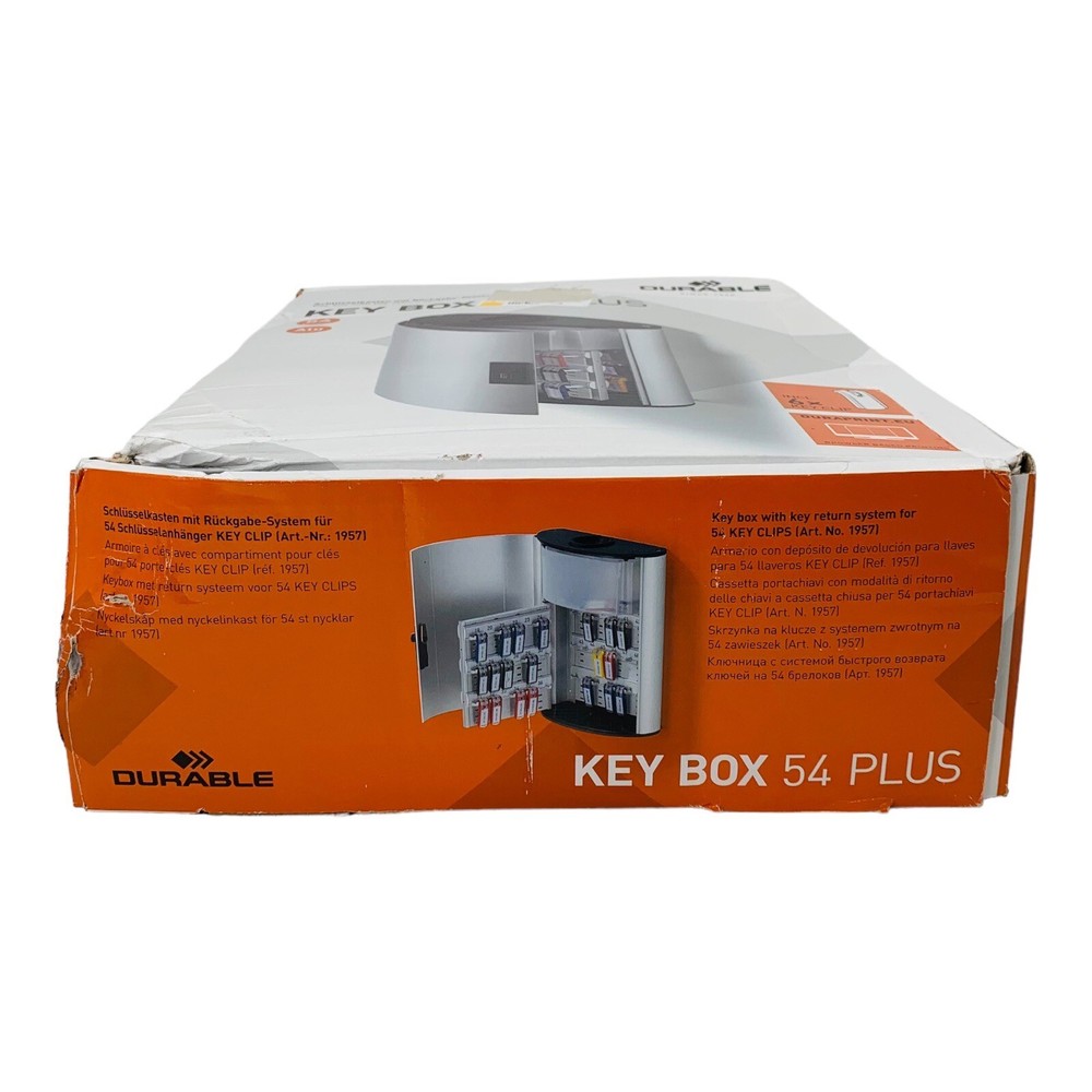 Durable Locking Key Box Plus for 54 Key Tags Drop Box Combination Lock *Read*