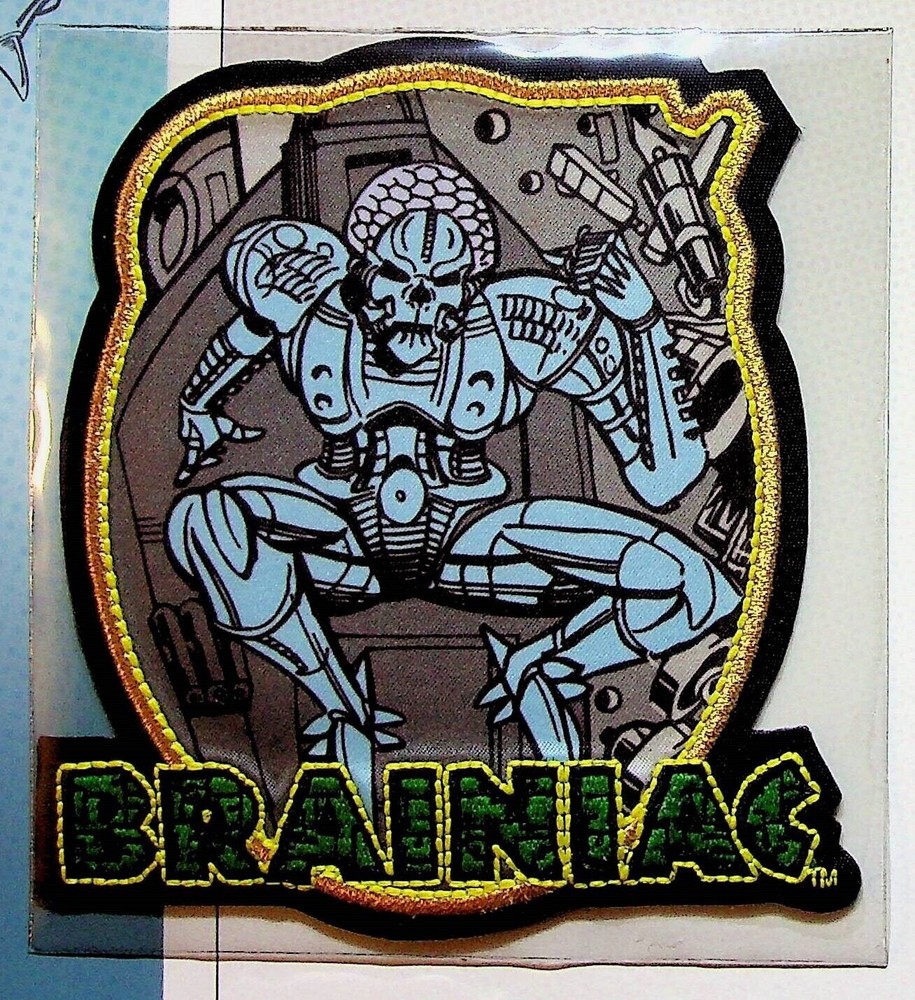 BRAINIAC PATCH on INFO CARD ~ Willabee & Ward ~ DC COMICS PATCH COLLECTION