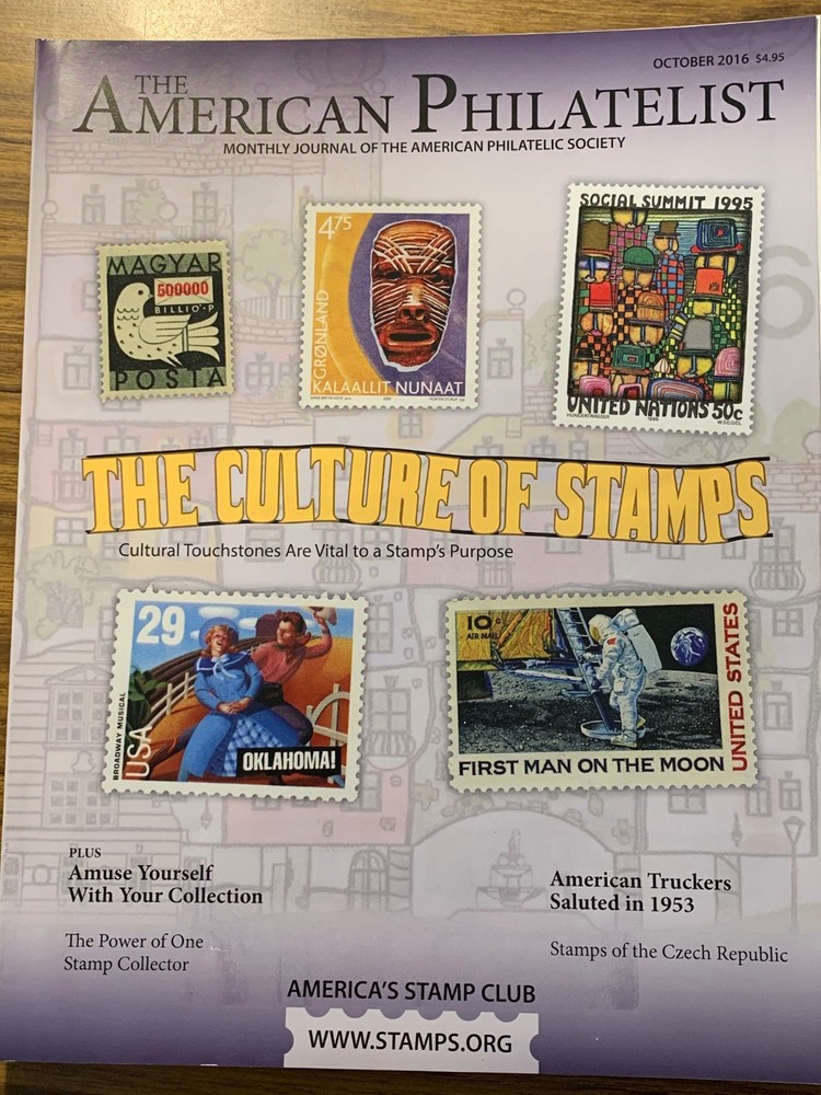 American Philatelist Magazine  2016,  October